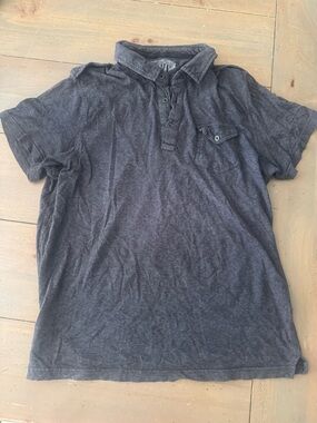 Men's Charcoal Short-Sleeve Polo Shirt